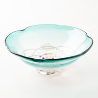 作家 栗原瑠璃華 華舞 中鉢(ラグーン) ガラス作家 栗原瑠璃華 ガラスもの