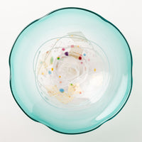 作家 栗原瑠璃華 華舞 中鉢(ラグーン) ガラス作家 栗原瑠璃華 ガラスもの