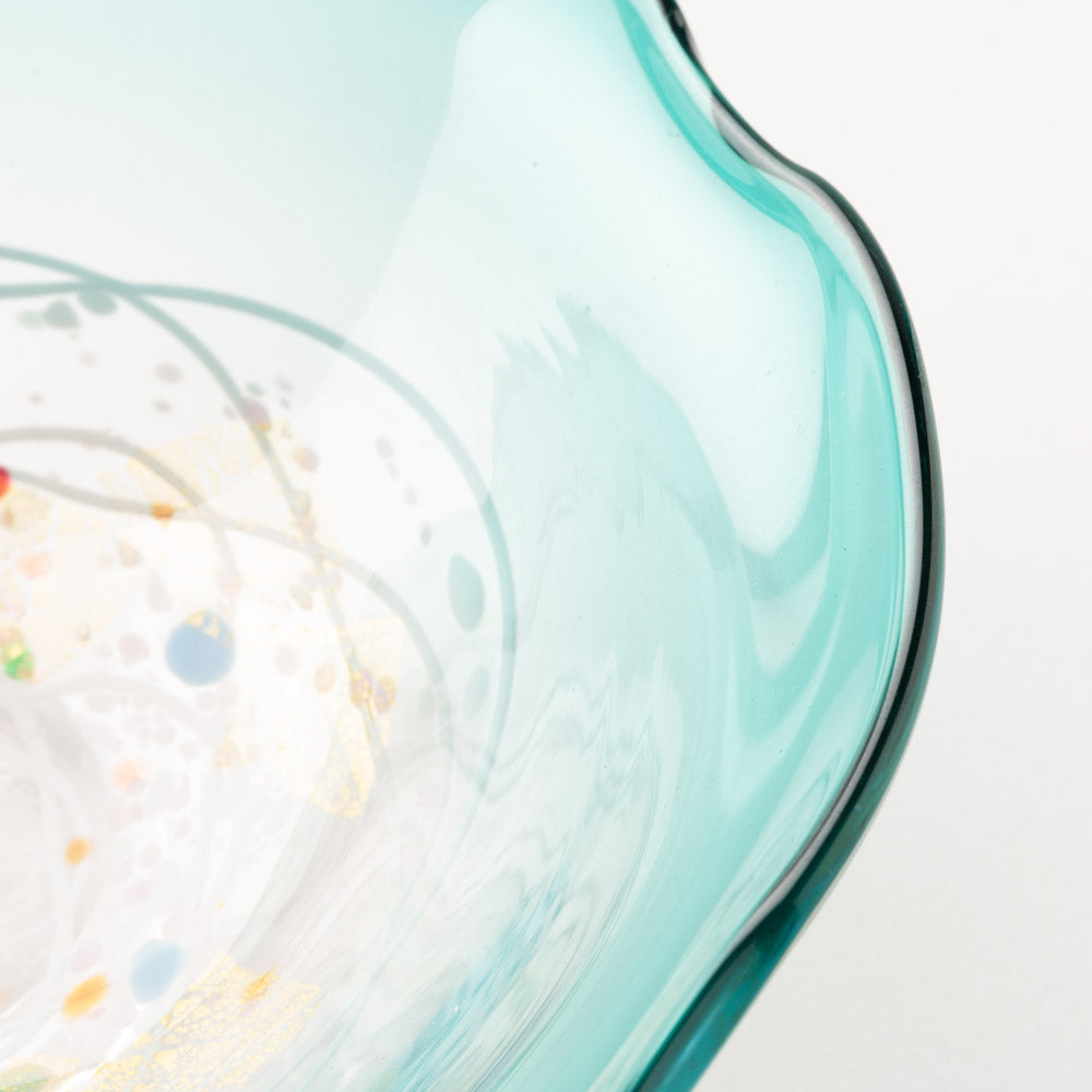 作家 栗原瑠璃華 華舞 中鉢(ラグーン) ガラス作家 栗原瑠璃華 ガラスもの