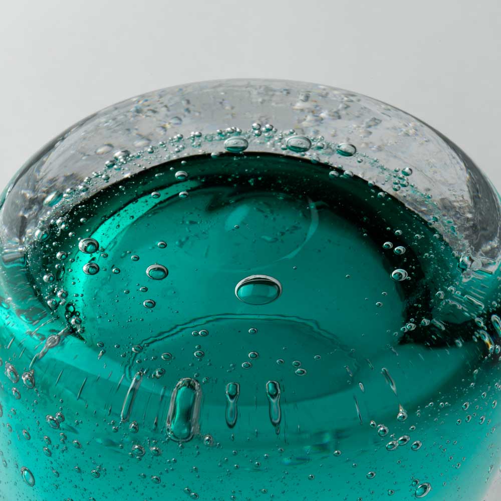 ガラス作家 村石信茂 ピーコック ロックグラス(大) さざ波硝子店 ガラスもの