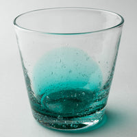 ガラス作家 村石信茂 ピーコック ロックグラス(小) さざ波硝子店 ガラスもの