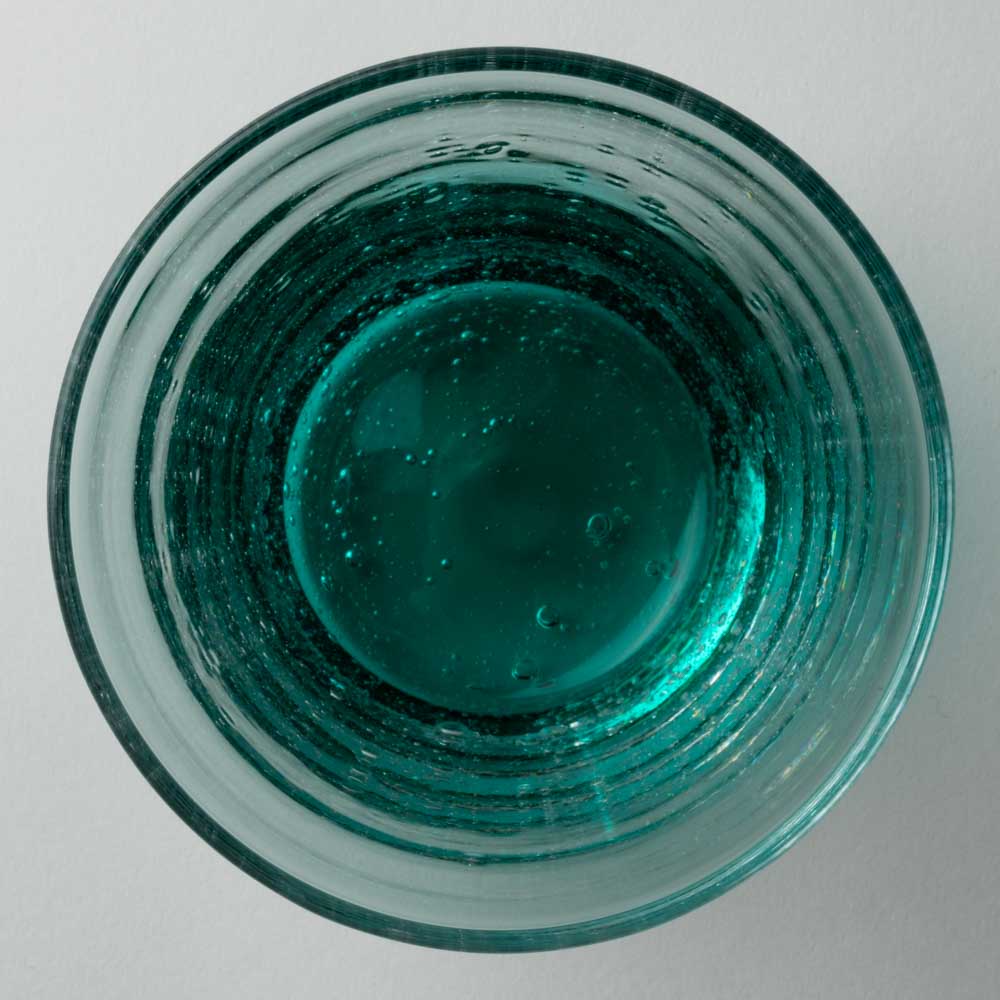 ガラス作家 村石信茂 ピーコック ロックグラス(小) さざ波硝子店 ガラスもの