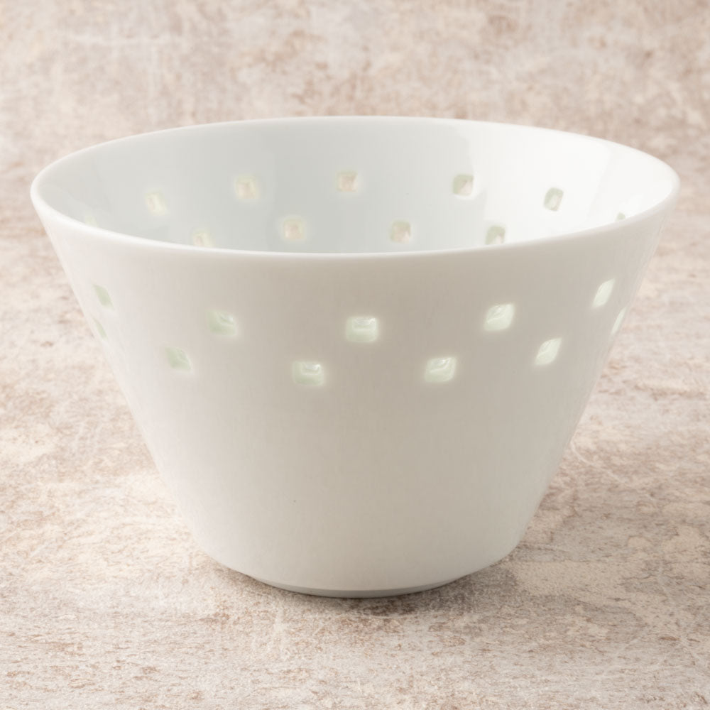 波佐見焼 丹心窯 水晶スクエアライン VボウルM 波佐見焼 丹心窯 波佐見焼