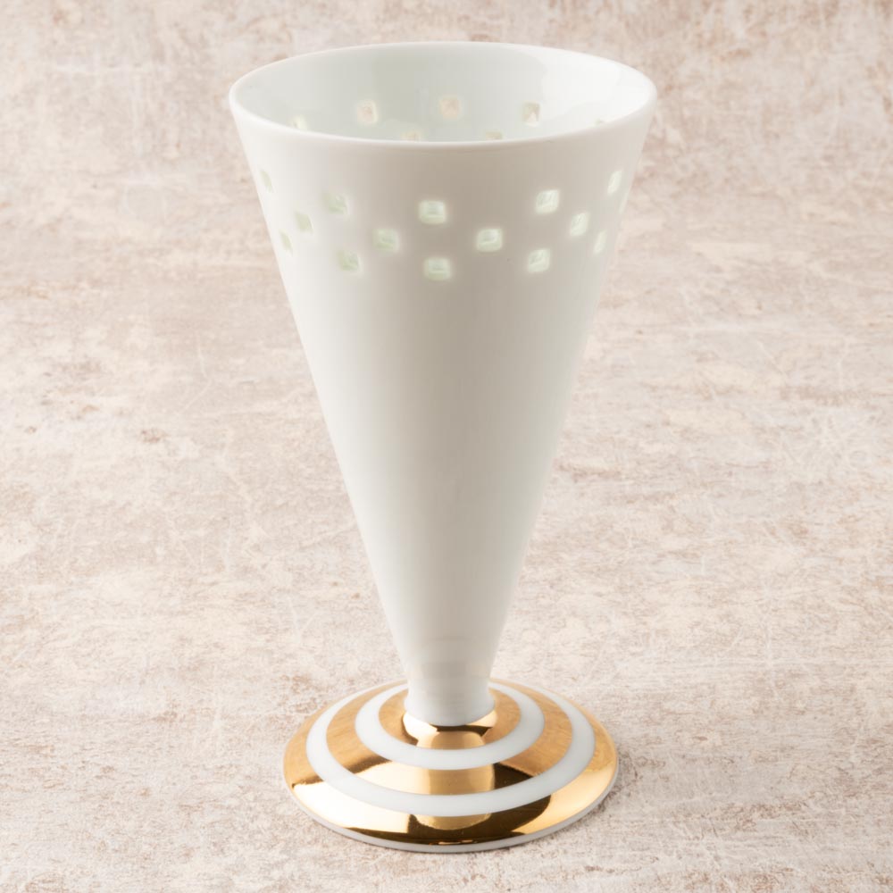 波佐見焼 丹心窯 水晶スクエアライン ビールグラス小(ゴールド) 波佐見焼 丹心窯 波佐見焼