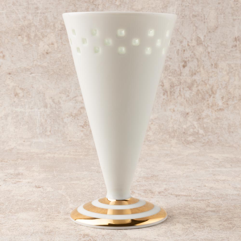 波佐見焼 丹心窯 水晶スクエアライン ビールグラス小(ゴールド) 波佐見焼 丹心窯 波佐見焼