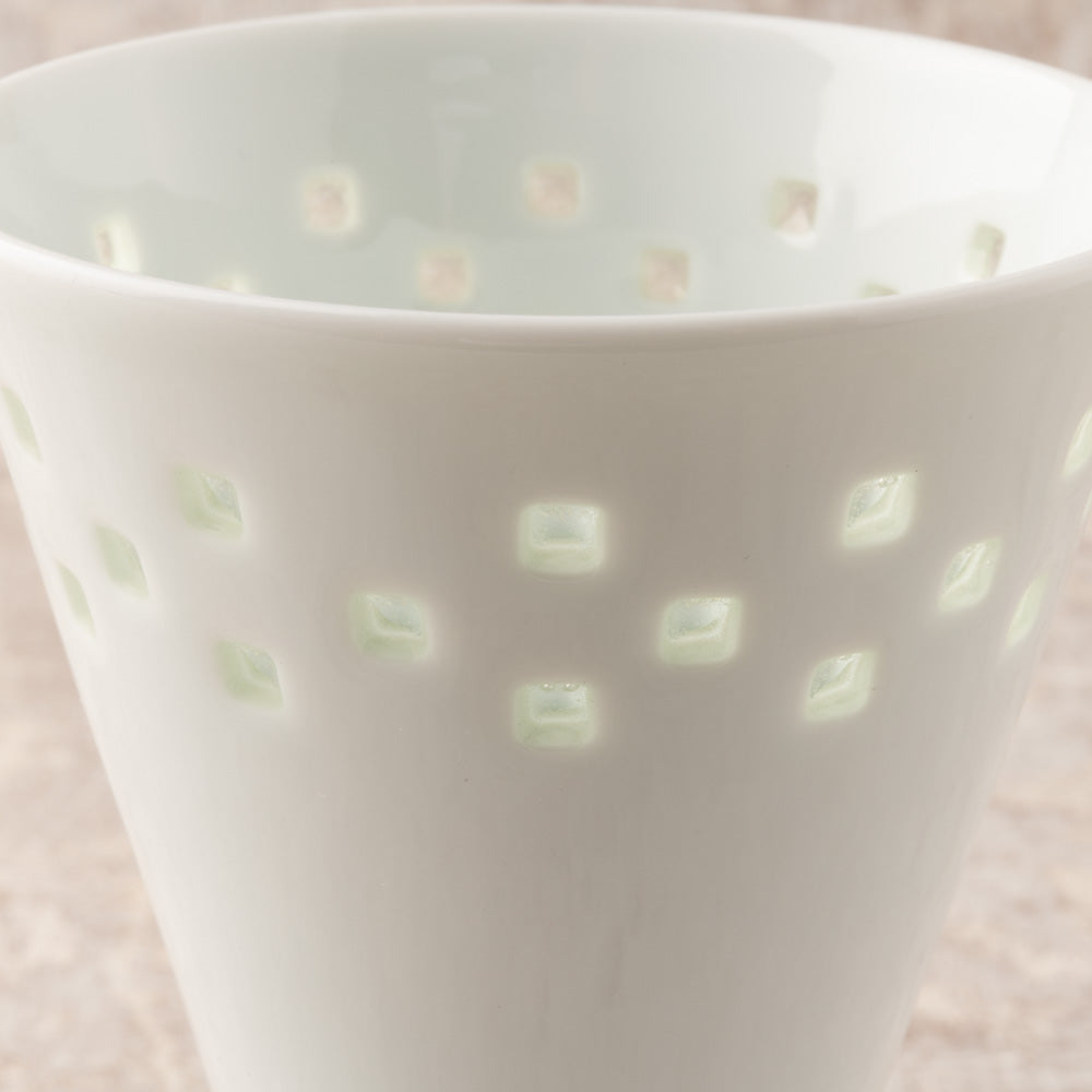 波佐見焼 丹心窯 水晶スクエアライン ビールグラス小(ゴールド) 波佐見焼 丹心窯 波佐見焼