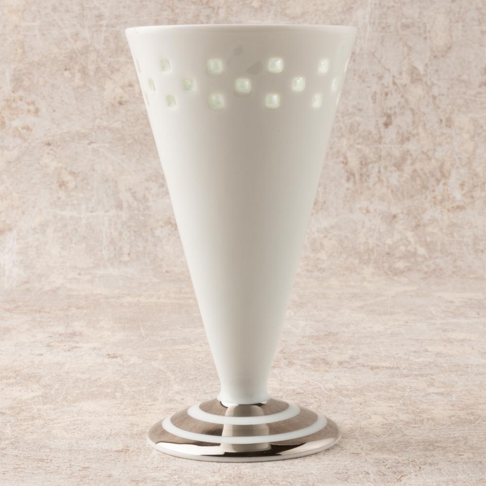 波佐見焼 丹心窯 水晶スクエアライン ビールグラス小(プラチナ) 波佐見焼 丹心窯 波佐見焼