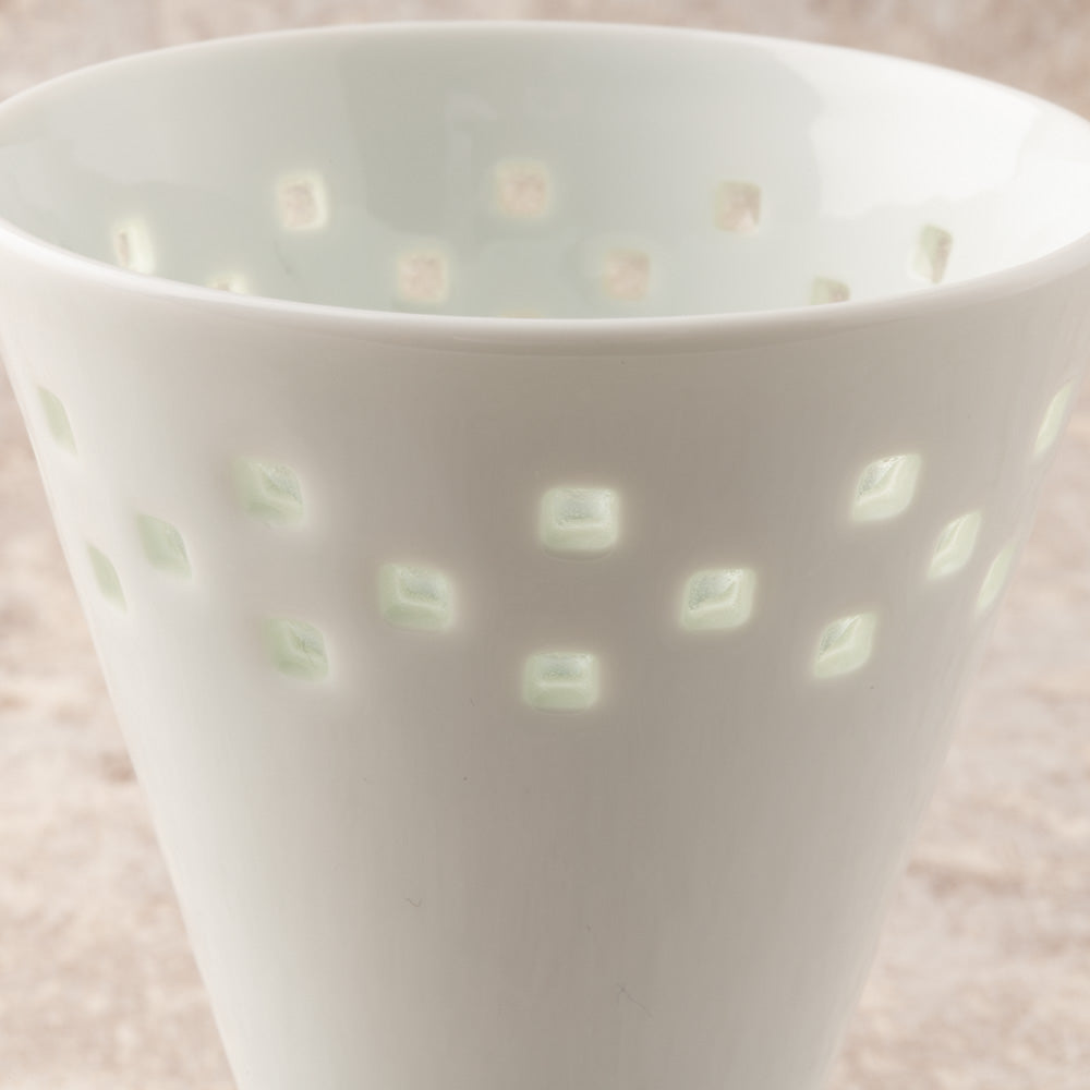 波佐見焼 丹心窯 水晶スクエアライン ビールグラス小(プラチナ) 波佐見焼 丹心窯 波佐見焼