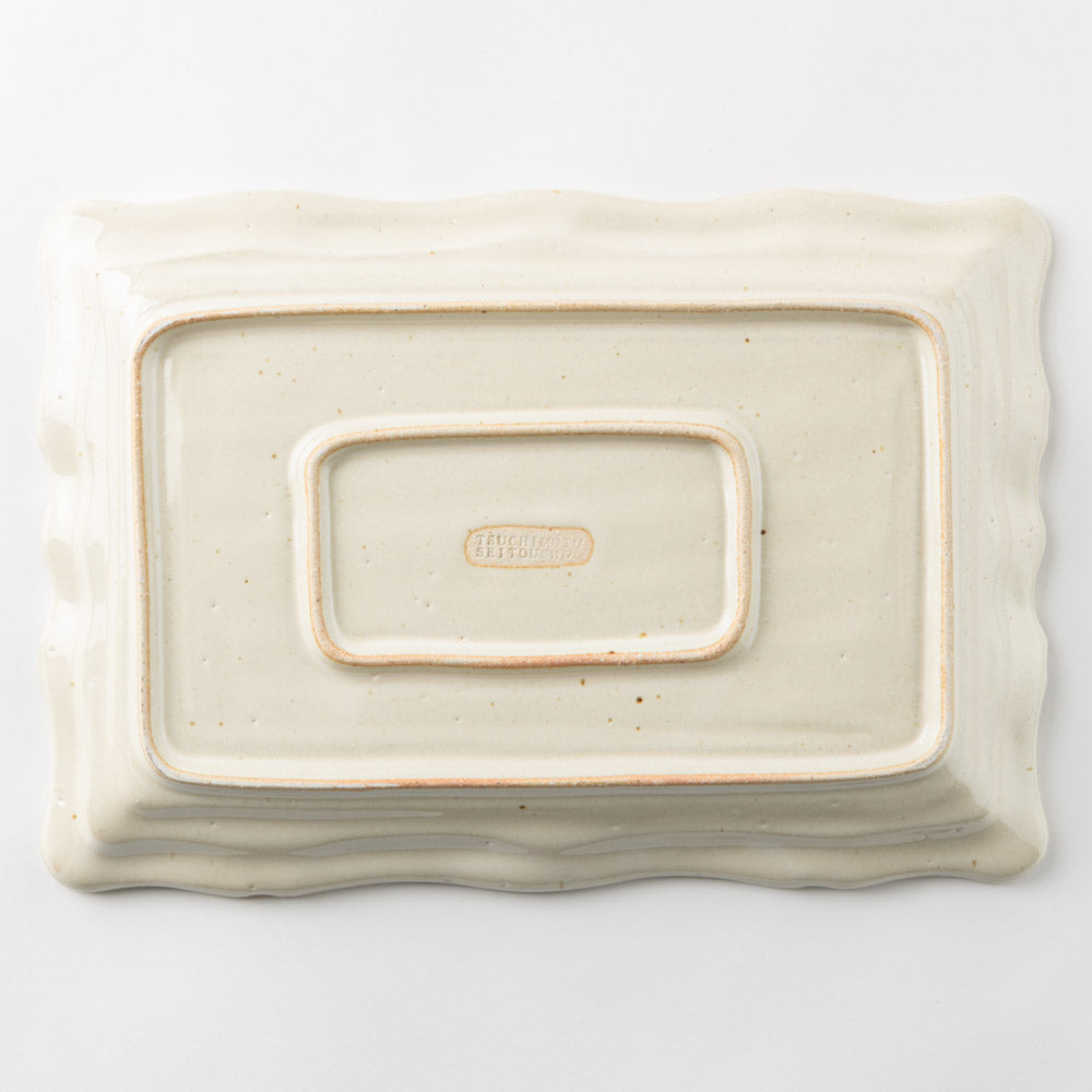 土本製陶所　Rレクタングル　Mサイズ　アンティークホワイト 土本製陶所 レリーフレクタングルL アンティークホワイト ¥9,900 大人