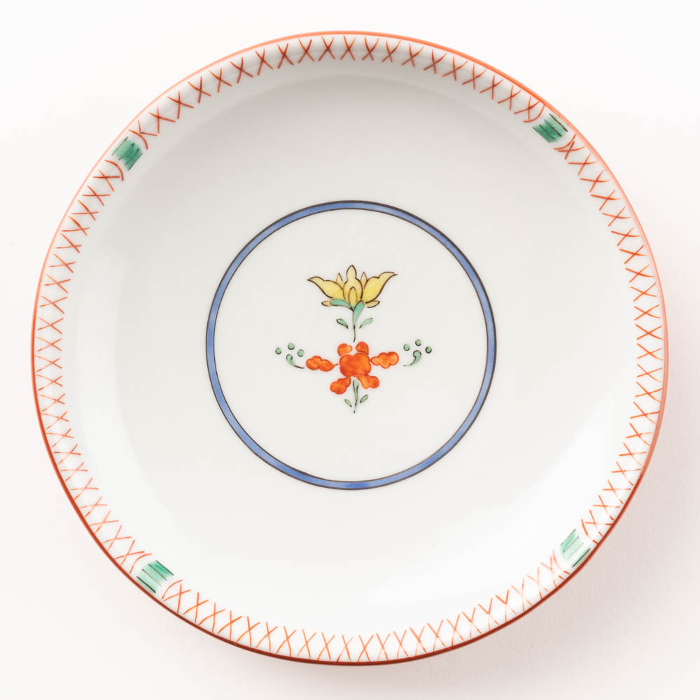 九谷焼工房花もん 丸皿(ぼたん) 九谷焼工房花もん 九谷焼