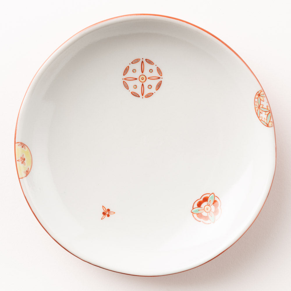 九谷焼工房花もん 丸皿(小紋) 九谷焼工房花もん 九谷焼