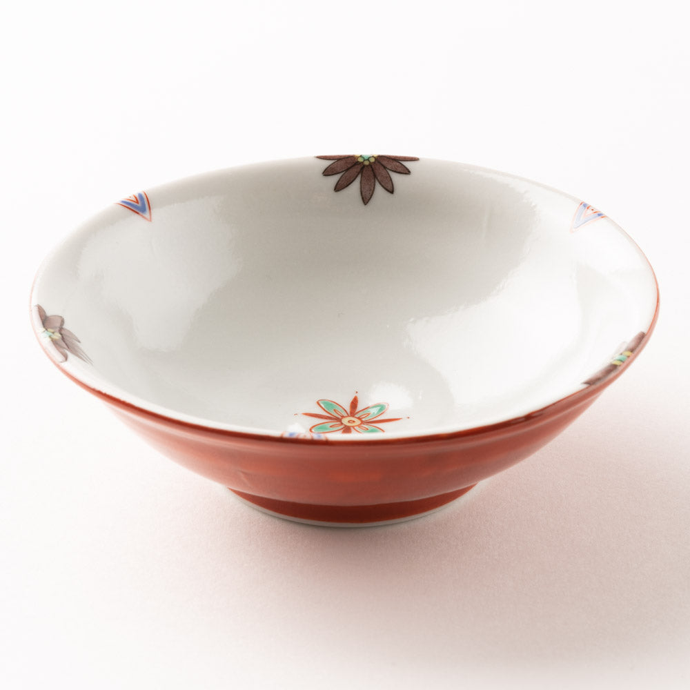 九谷焼工房花もん 豆鉢(紫花) 九谷焼工房花もん 九谷焼