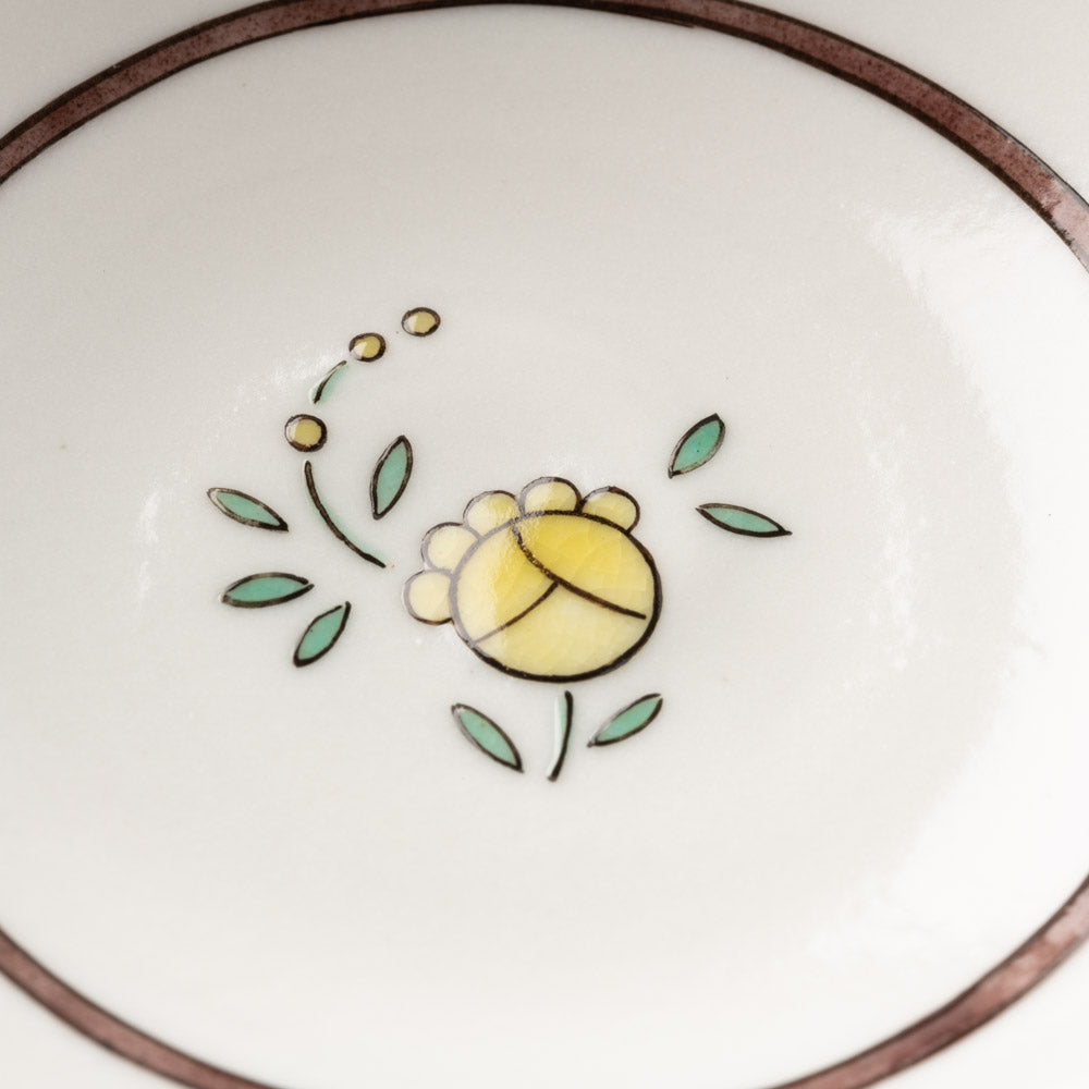 九谷焼工房花もん 豆鉢(黄花) 九谷焼工房花もん 九谷焼