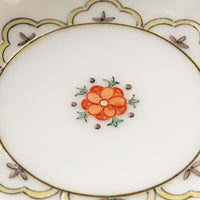 九谷焼工房花もん 木瓜皿(赤花) 九谷焼工房花もん 九谷焼