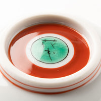 九谷焼工房花もん 木瓜皿(赤花) 九谷焼工房花もん 九谷焼