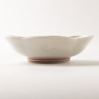 九谷焼工房花もん 木瓜皿(花と雲) 九谷焼工房花もん 九谷焼