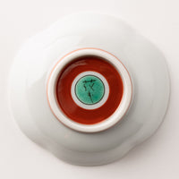 九谷焼工房花もん 木瓜皿(花と雲) 九谷焼工房花もん 九谷焼