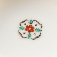 九谷焼工房花もん 木瓜皿(花と雲) 九谷焼工房花もん 九谷焼