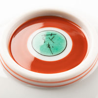 九谷焼工房花もん 木瓜皿(花と雲) 九谷焼工房花もん 九谷焼