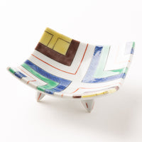 九谷焼工房花もん 珍味皿(幾何) 九谷焼工房花もん 九谷焼