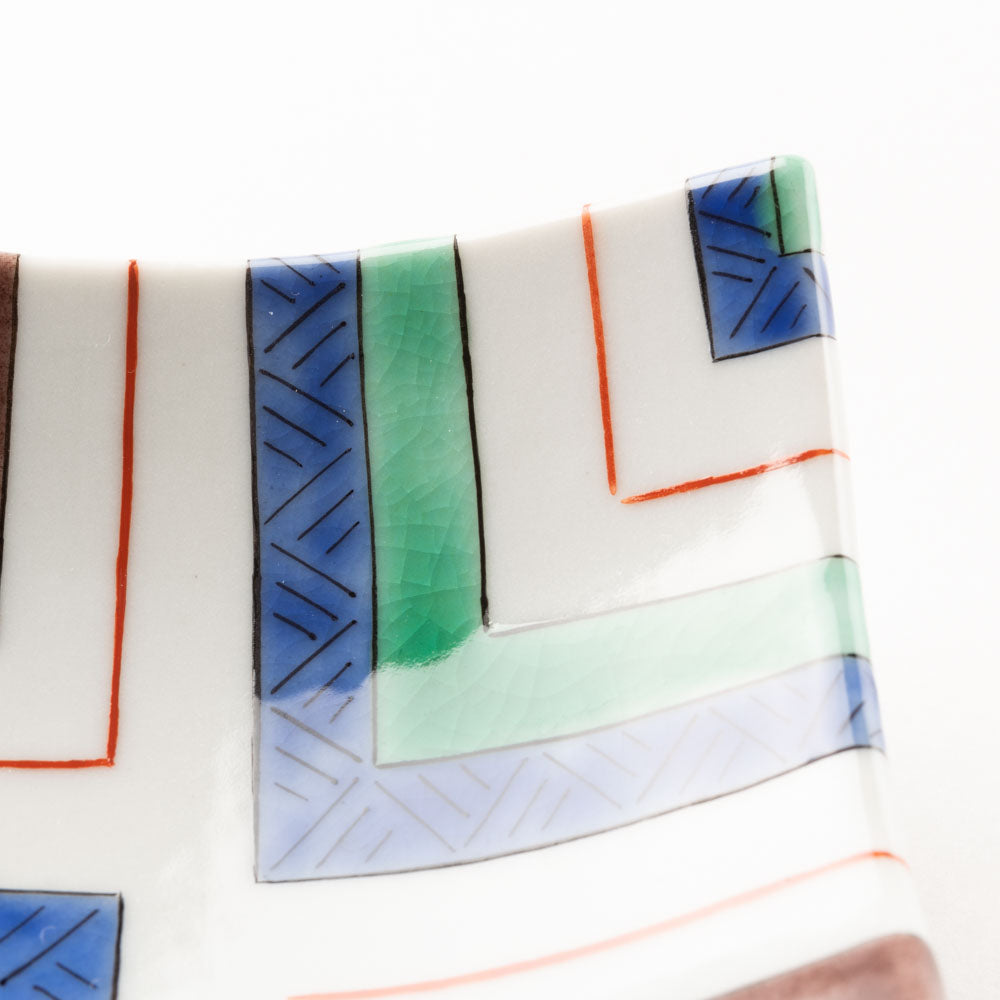 九谷焼工房花もん 珍味皿(幾何) 九谷焼工房花もん 九谷焼