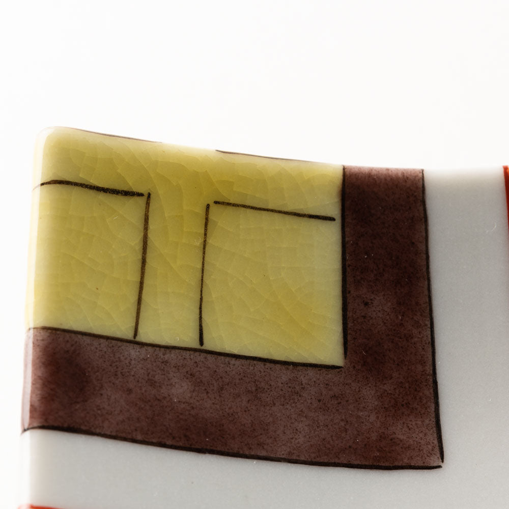 九谷焼工房花もん 珍味皿(幾何) 九谷焼工房花もん 九谷焼