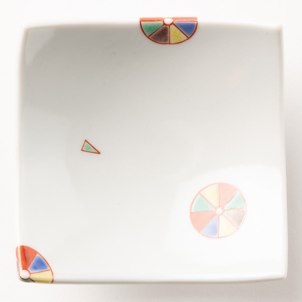 九谷焼工房花もん 珍味皿(かさ) 九谷焼工房花もん 九谷焼