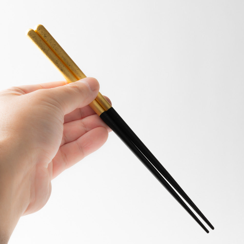 箔一 金の箸 銀の箸 しずく(金)(L) 箔一 金沢箔