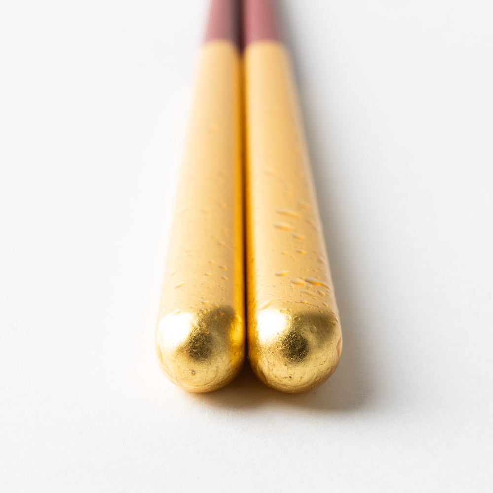 箔一 金の箸 銀の箸 しずく(金)(M) 箔一 金沢箔