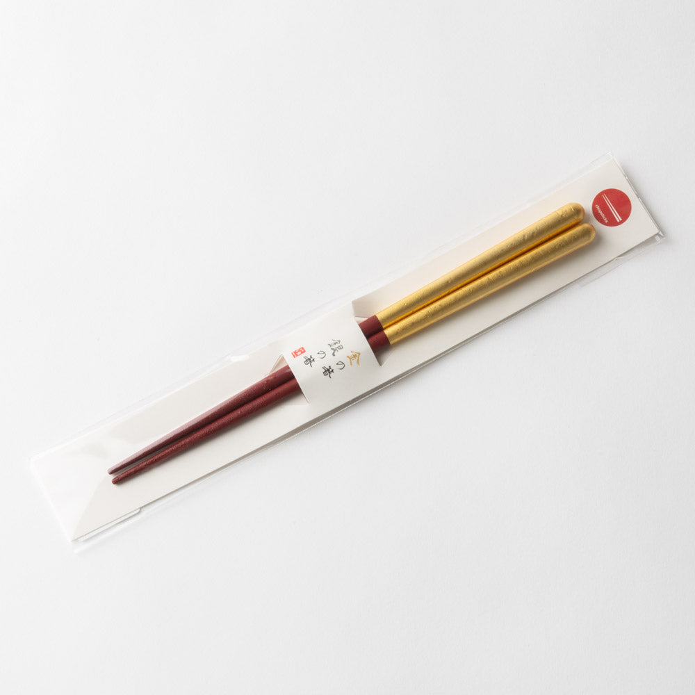 箔一 金の箸 銀の箸 しずく(金)(M) 箔一 金沢箔