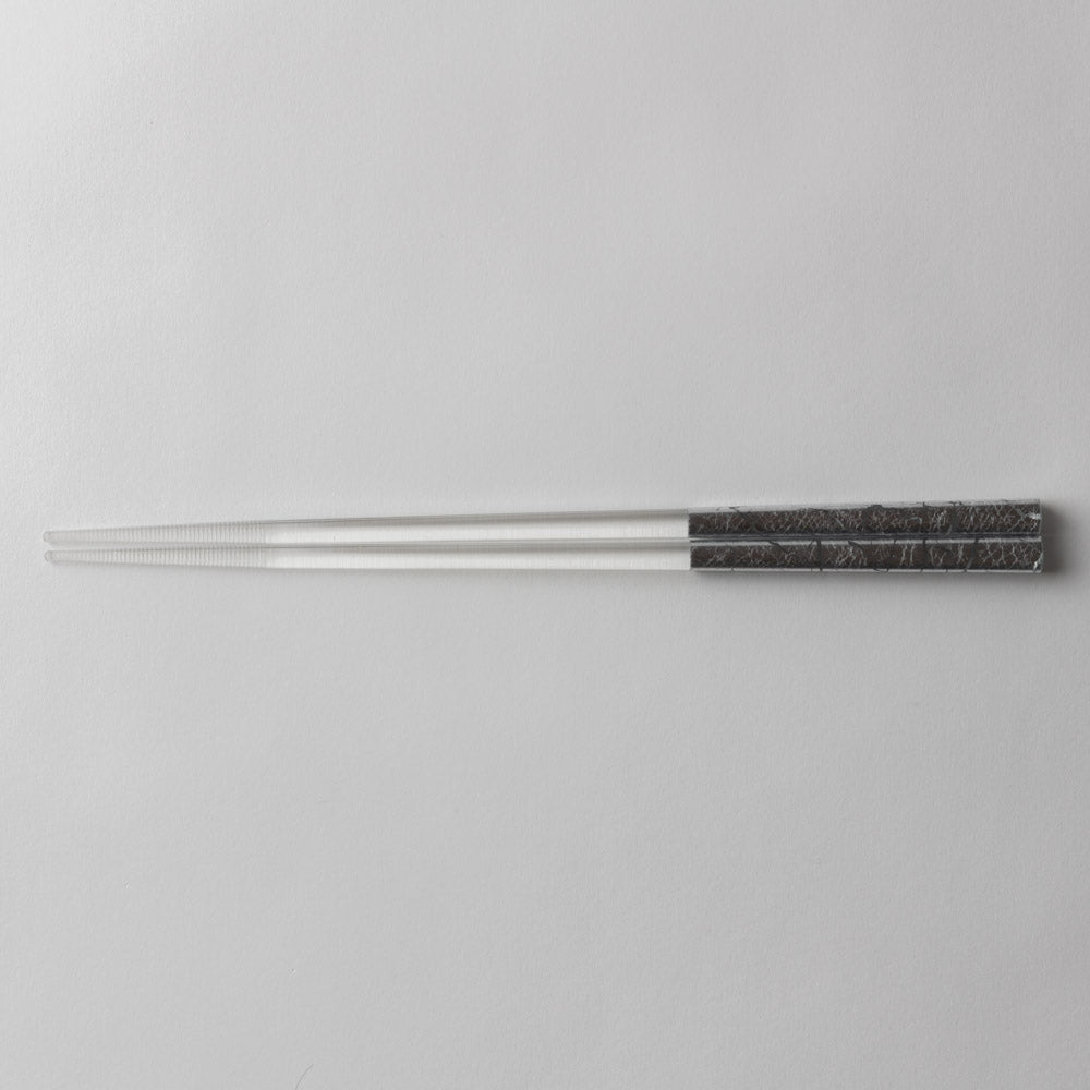 箔一 金の箸 銀の箸 クリア箸 貫入(銀) 箔一 金沢箔