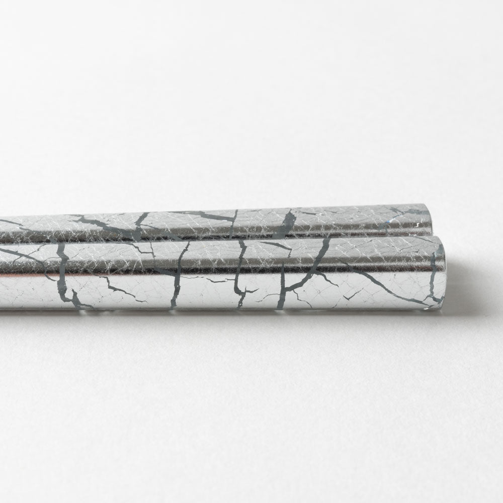 箔一 金の箸 銀の箸 クリア箸 貫入(銀) 箔一 金沢箔