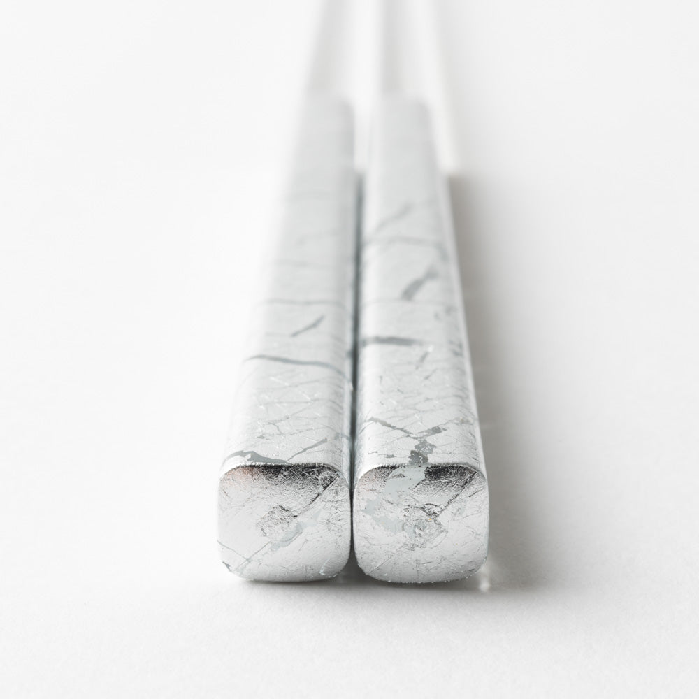 箔一 金の箸 銀の箸 クリア箸 貫入(銀) 箔一 金沢箔