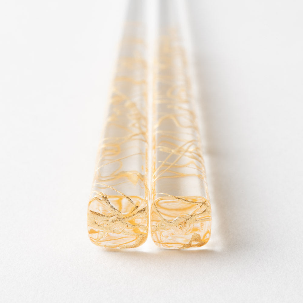 箔一 金の箸 銀の箸 クリア箸(金糸)(金) 箔一 金沢箔