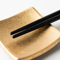 箔一 箸・箸置きセット しずく(金) 箔一 金沢箔