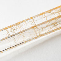 箔一 箸・箸置きセット クリア箸(金糸) 箔一 金沢箔