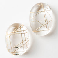 箔一 箸・箸置きセット クリア箸(金糸) 箔一 金沢箔