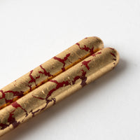 箔一 箸・箸置きセット 貫入(金) 箔一 金沢箔