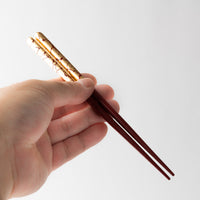 箔一 箸・箸置きセット 貫入(金) 箔一 金沢箔