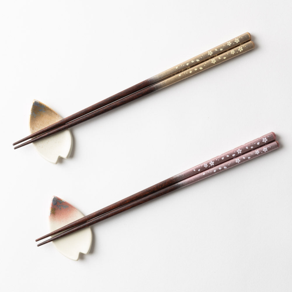 箔一 箸・箸置きセット 桜  木箱 箔一 金沢箔