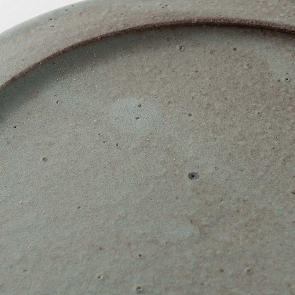 美濃焼 伸光窯 コロン オーブンボウル用フタ皿 灰グレー 美濃焼 伸光窯 美濃焼