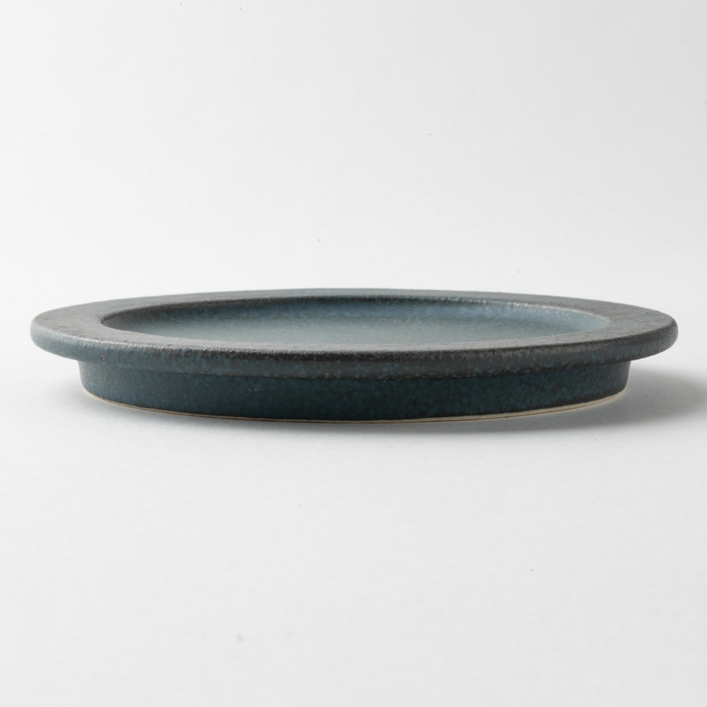 美濃焼 伸光窯 コロン オーブンボウル用フタ皿 灰ネイビー 美濃焼 伸光窯 美濃焼