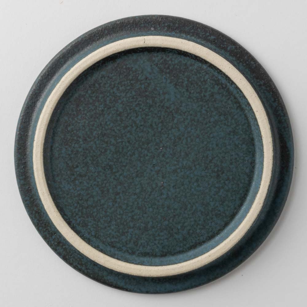 美濃焼 伸光窯 コロン オーブンボウル用フタ皿 灰ネイビー 美濃焼 伸光窯 美濃焼