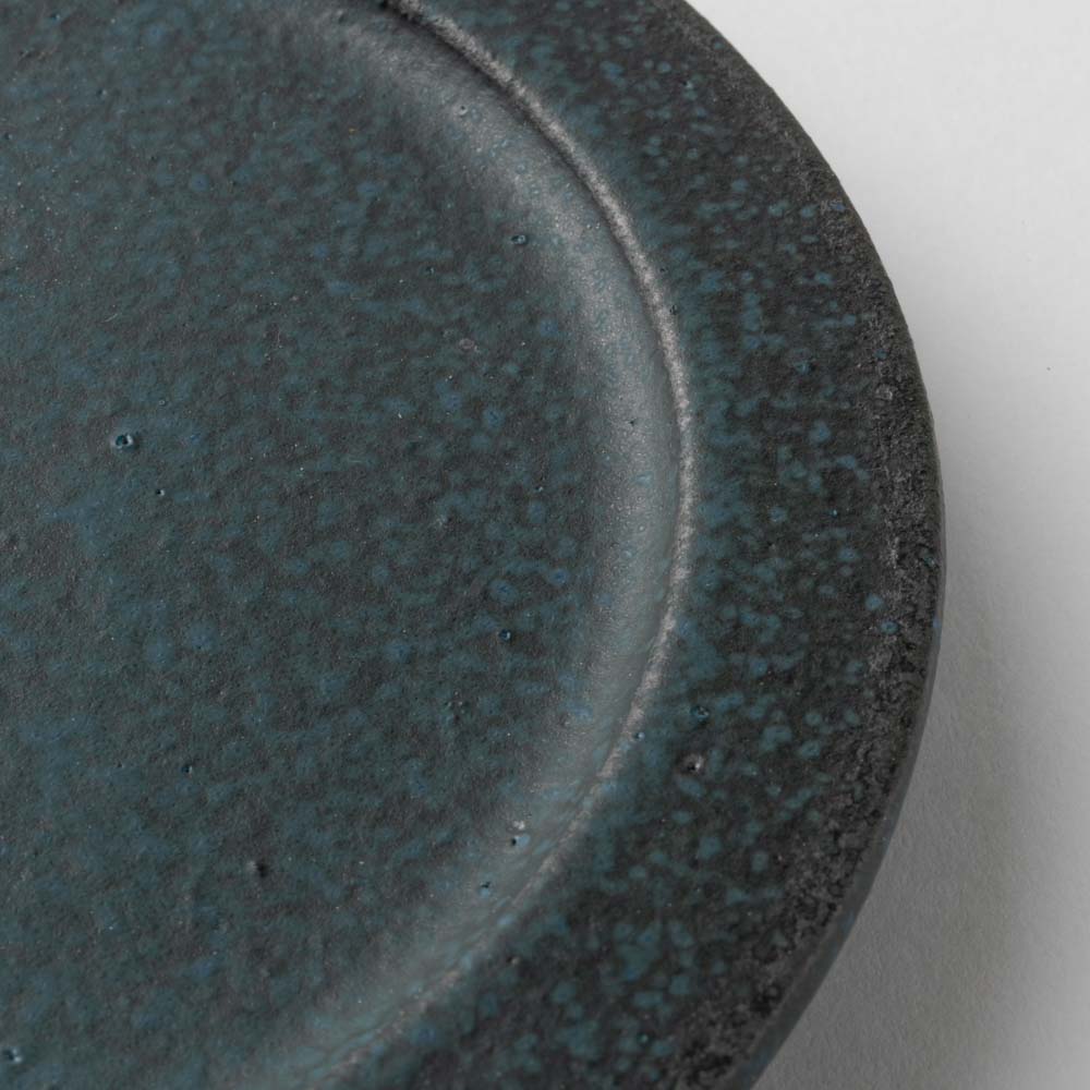 美濃焼 伸光窯 コロン オーブンボウル用フタ皿 灰ネイビー 美濃焼 伸光窯 美濃焼