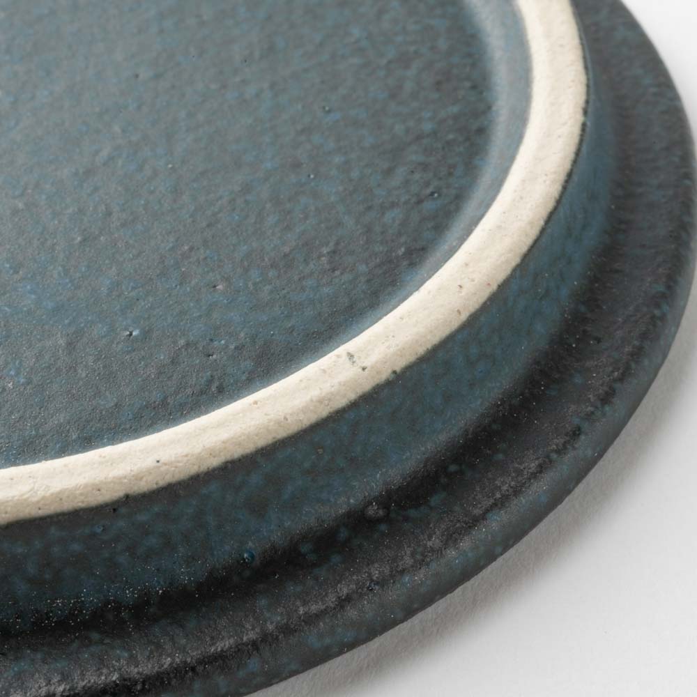 美濃焼 伸光窯 コロン オーブンボウル用フタ皿 灰ネイビー 美濃焼 伸光窯 美濃焼