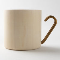 作家 コバヤシユウジ Tiny MUG ホワイト 作家 コバヤシユウジ 木工もの