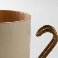 作家 コバヤシユウジ Tiny MUG ホワイト 作家 コバヤシユウジ 木工もの