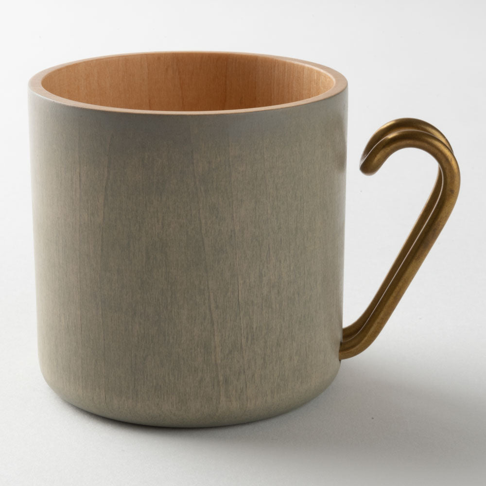 作家 コバヤシユウジ Tiny MUG グレー 作家 コバヤシユウジ 木工もの