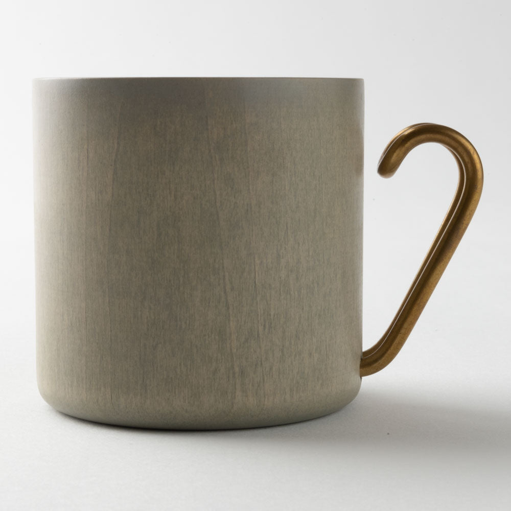 作家 コバヤシユウジ Tiny MUG グレー 作家 コバヤシユウジ 木工もの