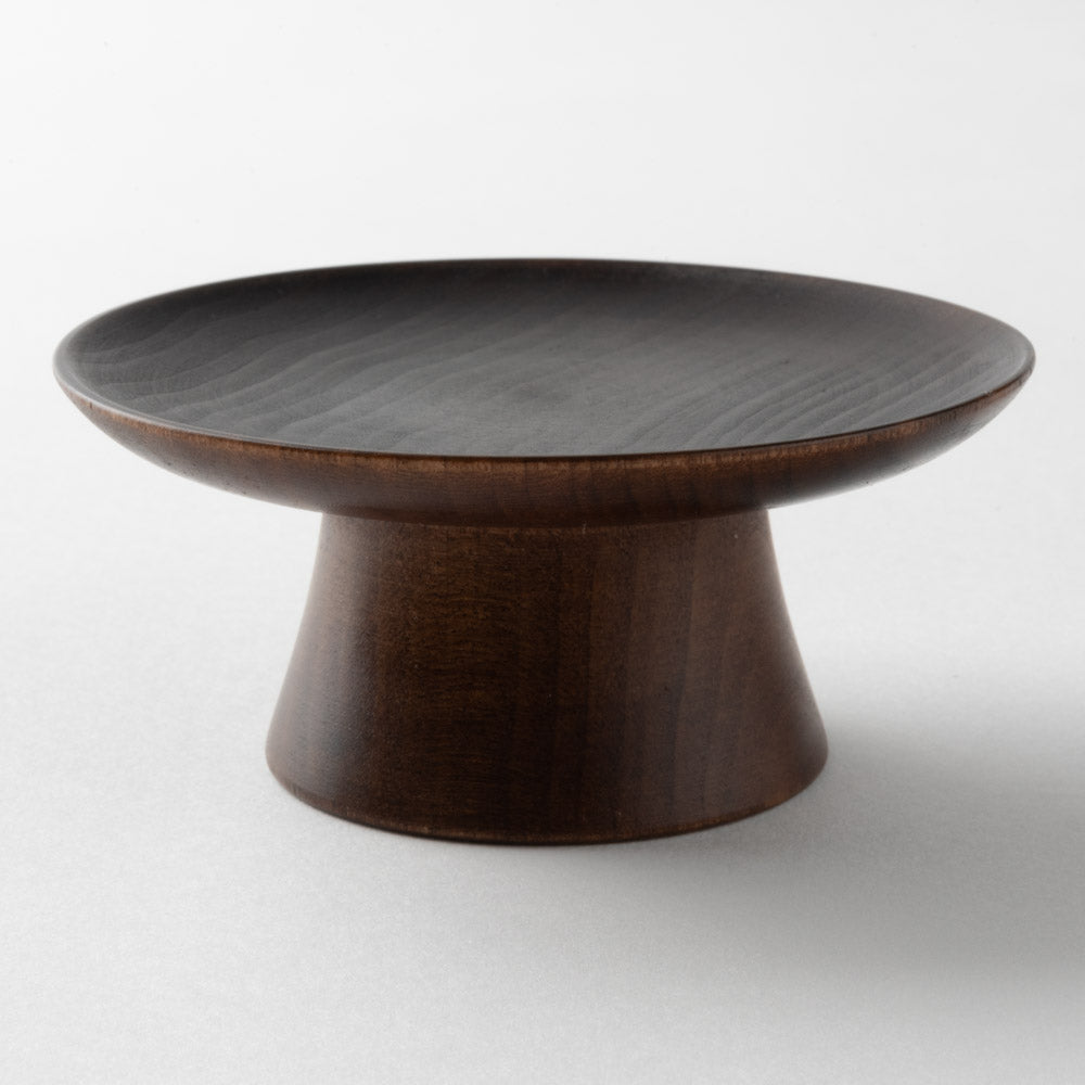 作家 コバヤシユウジ 柿渋染め高台豆皿 作家 コバヤシユウジ 木工もの